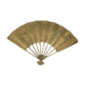VINTAGE Mid-Century Brass Fan